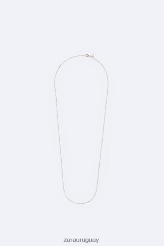 Zara cadena de eslabones metálicos hombres H6RHL21499 plata accesorios
