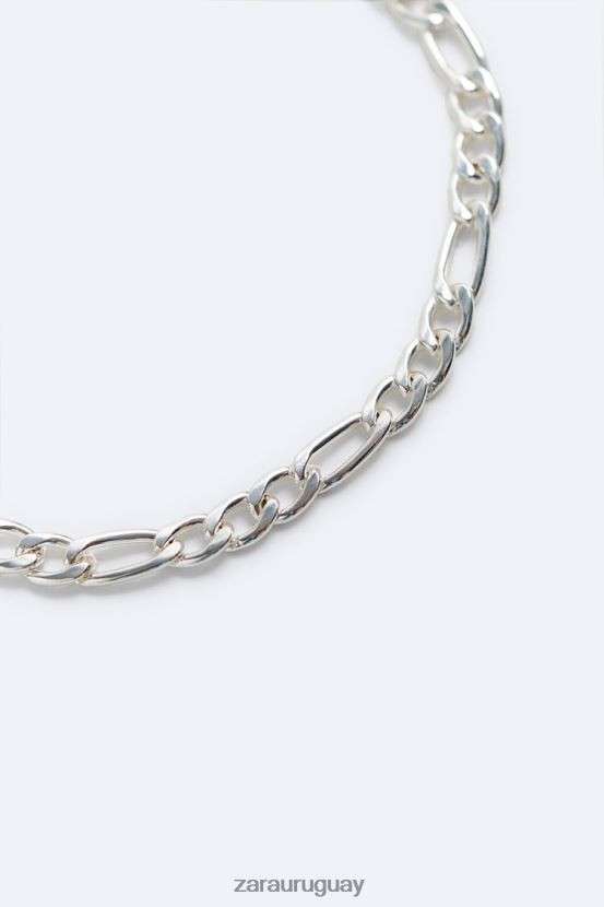 Zara pulsera enlazada hombres H6RHL21489 plata accesorios