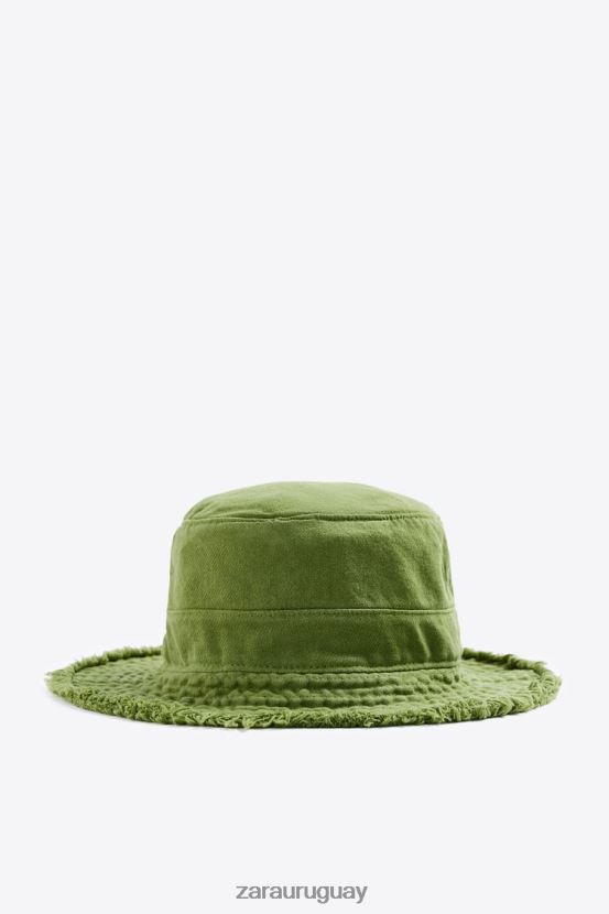 Zara sombrero de copa hombres H6RHL21437 verde medio accesorios