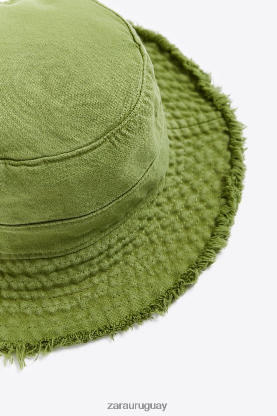 Zara sombrero de copa hombres H6RHL21437 verde medio accesorios