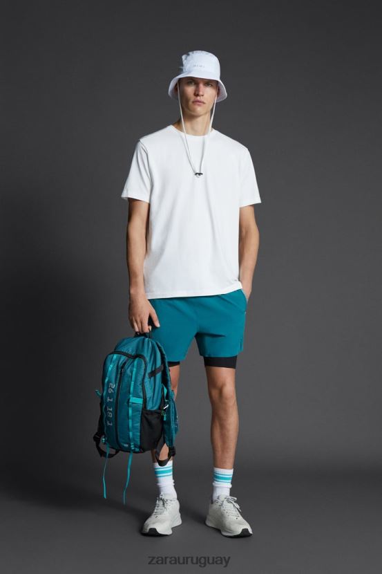 Zara sombrero de pescador técnico hombres H6RHL21402 blanco accesorios