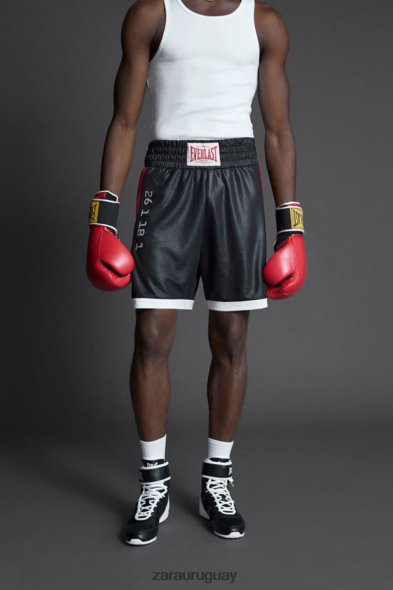 Zara pantalones cortos de boxeo everlast hombres H6RHL21236 negro ropa