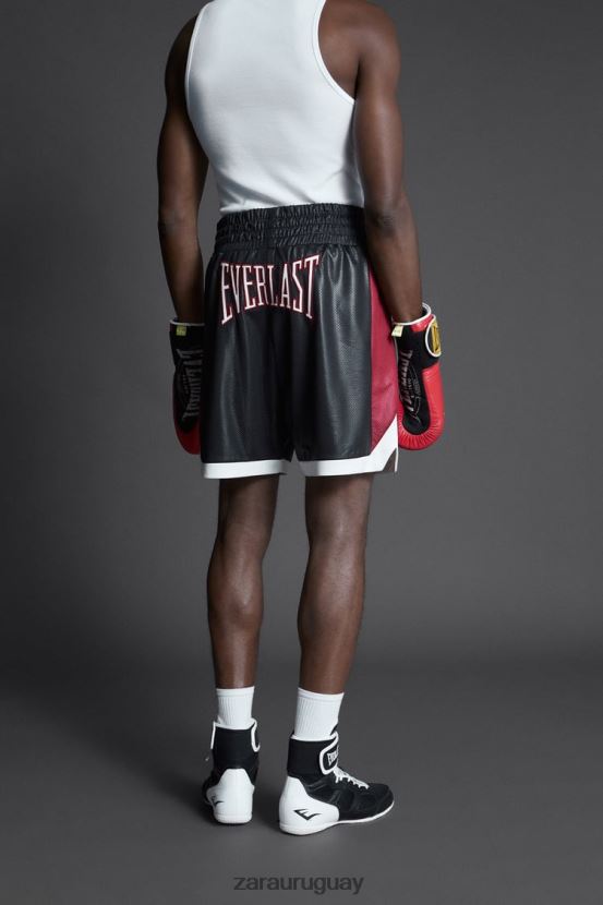 Zara pantalones cortos de boxeo everlast hombres H6RHL21236 negro ropa