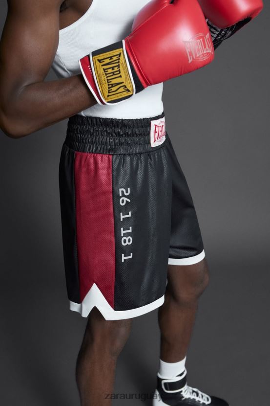 Zara pantalones cortos de boxeo everlast hombres H6RHL21236 negro ropa