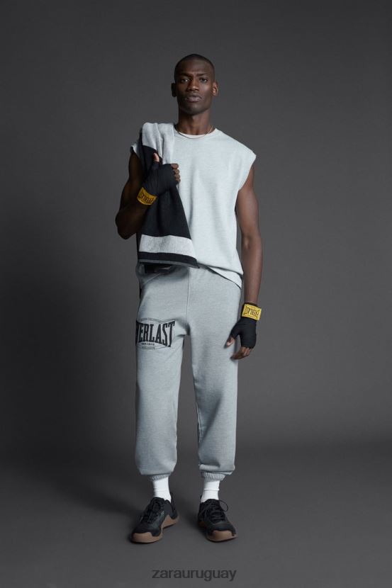 Zara pantalones de jogging everlast hombres H6RHL2946 marga gris ropa