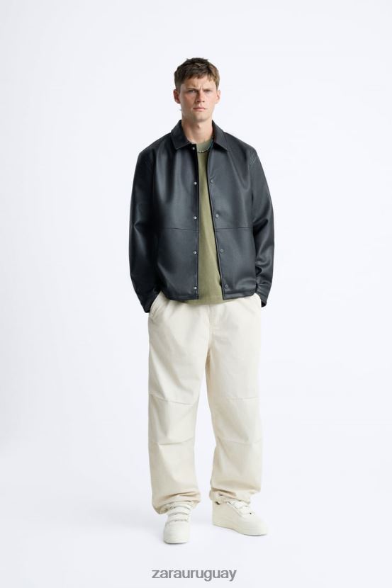 Zara pantalones de paracaídas hombres H6RHL2951 hielo ropa