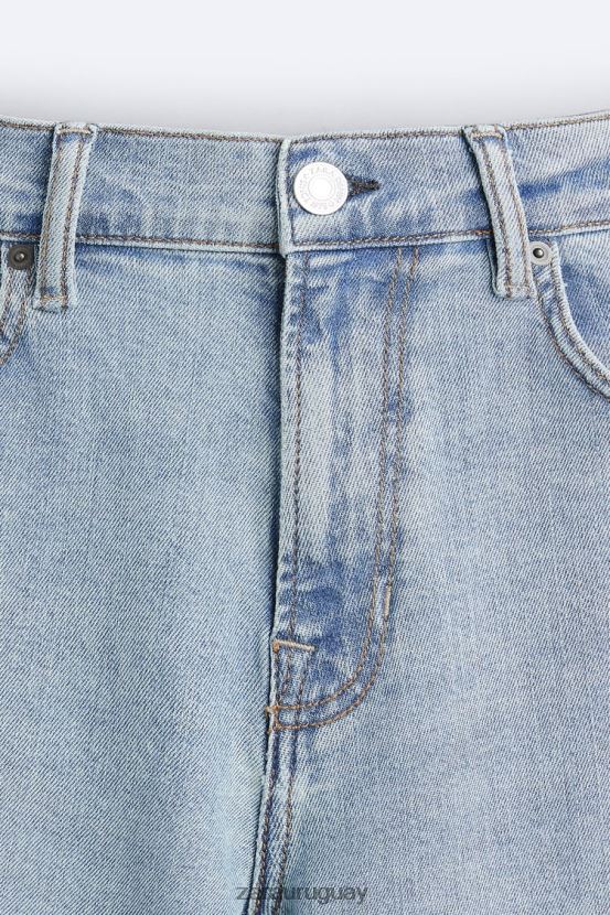 Zara vaqueros ajustados hombres H6RHL21094 azul claro ropa