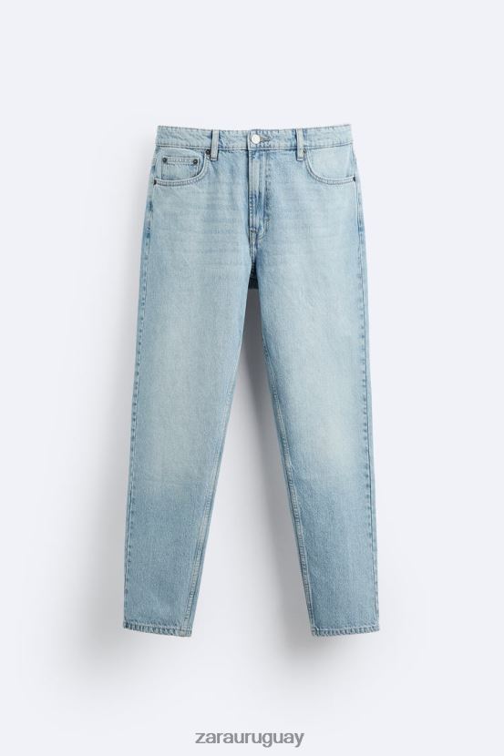 Zara vaqueros ajustados hombres H6RHL21096 cielo azul ropa