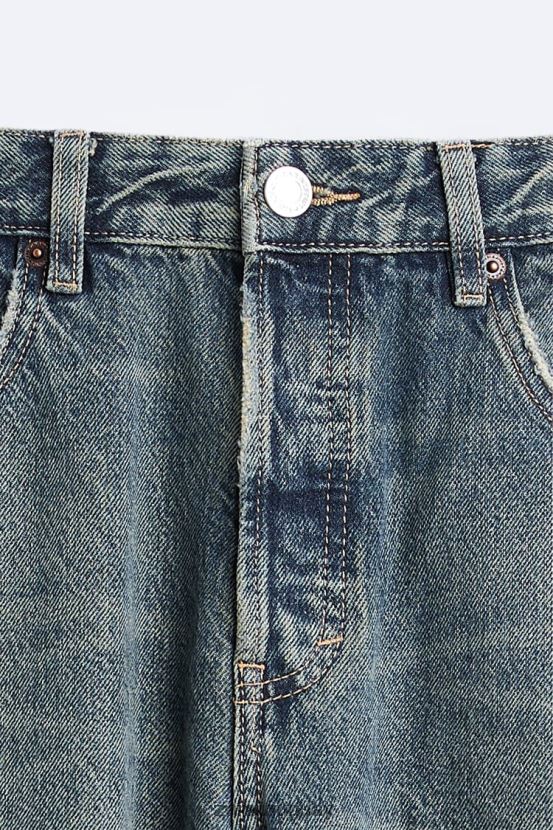 Zara vaqueros capri ajustados hombres H6RHL21091 azul ropa