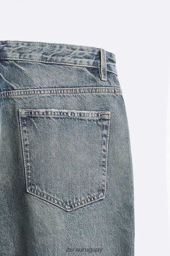 Zara vaqueros capri ajustados hombres H6RHL21091 azul ropa