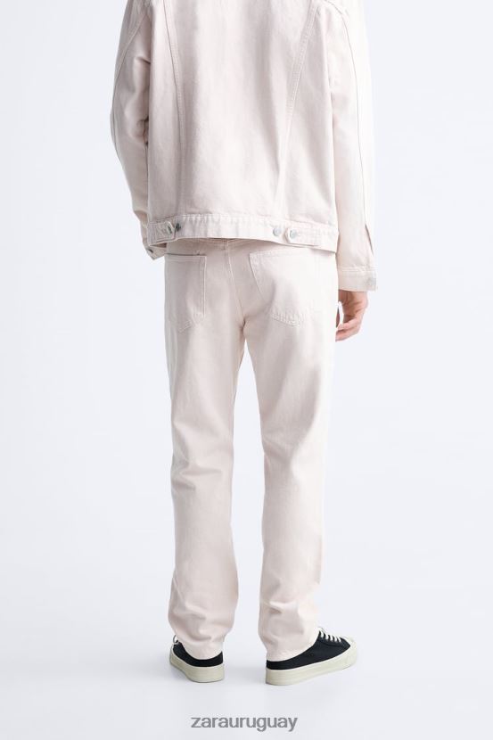 Zara vaqueros rectos 1995 hombres H6RHL21093 rosa ropa