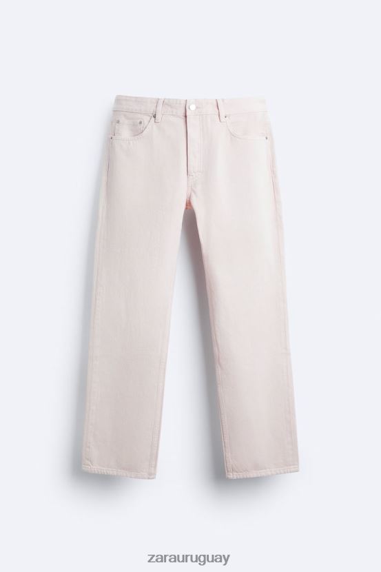 Zara vaqueros rectos 1995 hombres H6RHL21093 rosa ropa