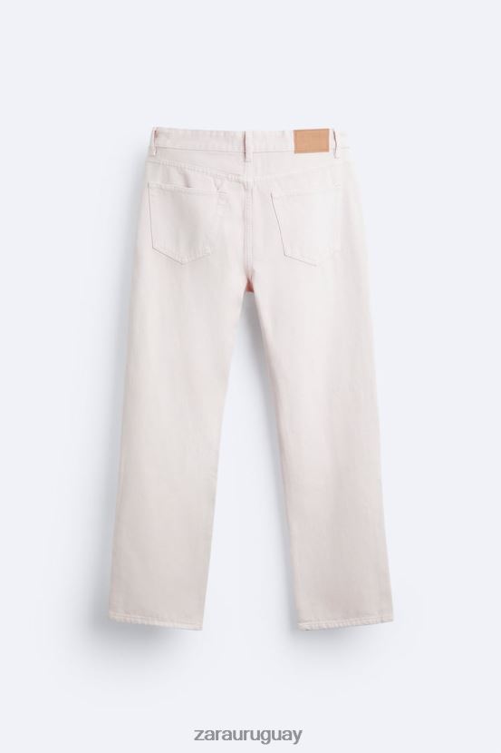 Zara vaqueros rectos 1995 hombres H6RHL21093 rosa ropa