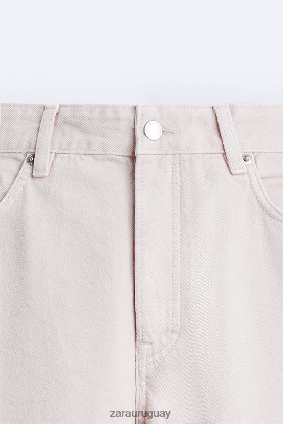 Zara vaqueros rectos 1995 hombres H6RHL21093 rosa ropa