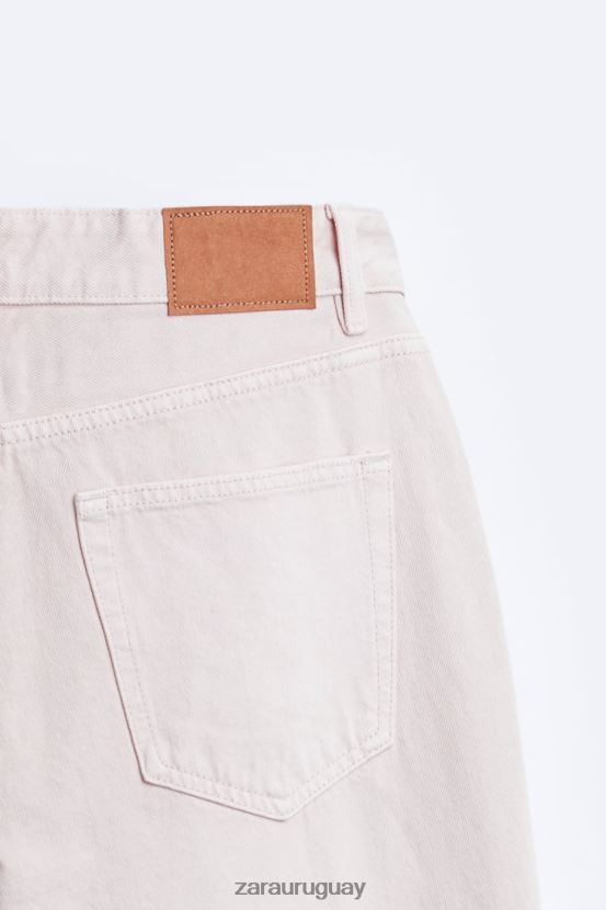 Zara vaqueros rectos 1995 hombres H6RHL21093 rosa ropa