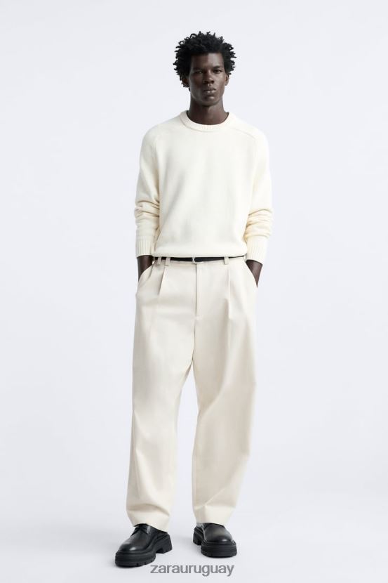 Zara Zapatos derby de piel con suela gruesa - edición limitada hombres H6RHL21261 negro calzado