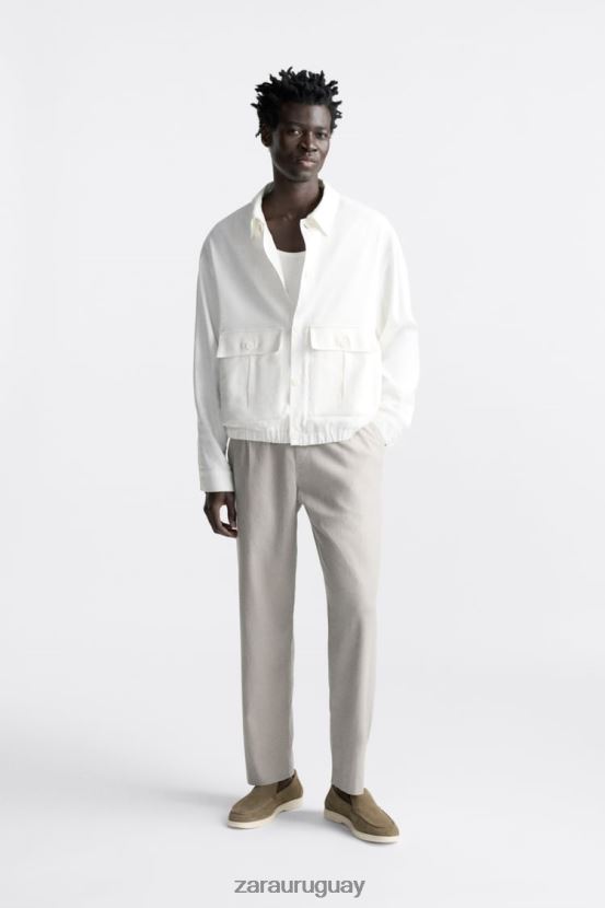 Zara mocasines casuales de gamuza hombres H6RHL21271 marron oscuro calzado