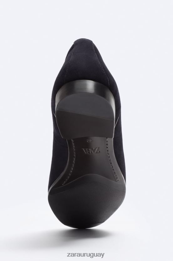 Zara mocasines con borlas de ante hombres H6RHL21275 azul calzado