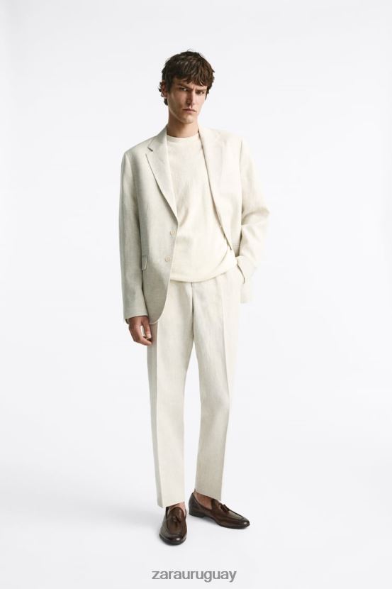 Zara mocasines con borlas de cuero suave hombres H6RHL21274 marrón calzado