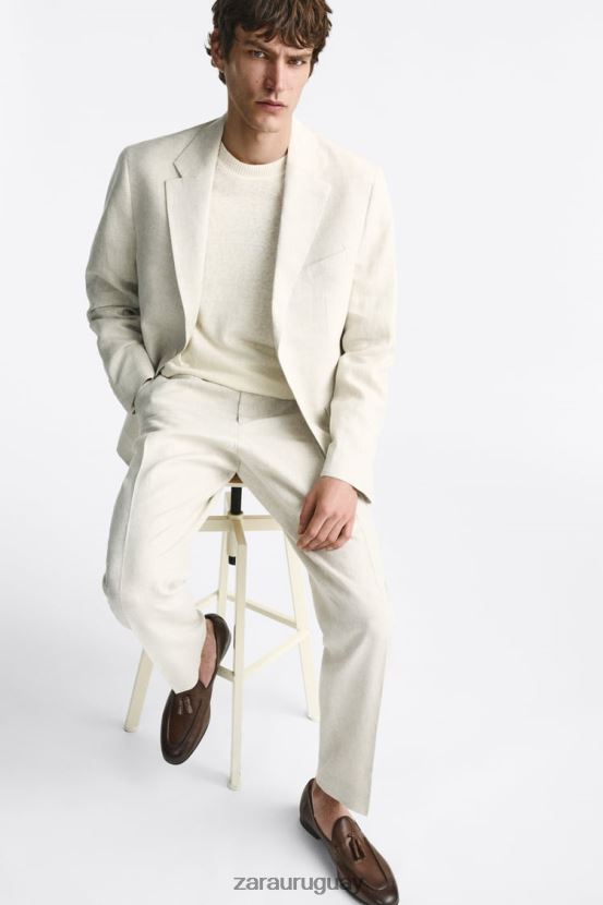 Zara mocasines con borlas de cuero suave hombres H6RHL21274 marrón calzado