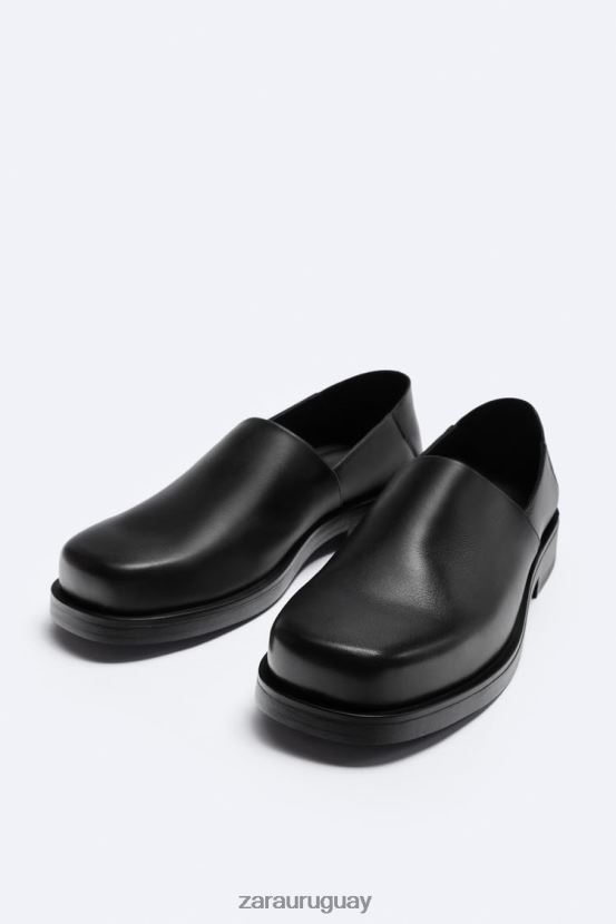 Zara mules de piel suave - edición limitada hombres H6RHL21264 negro calzado