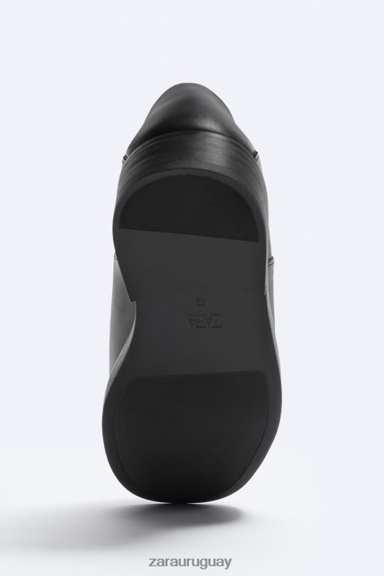 Zara mules de piel suave - edición limitada hombres H6RHL21264 negro calzado