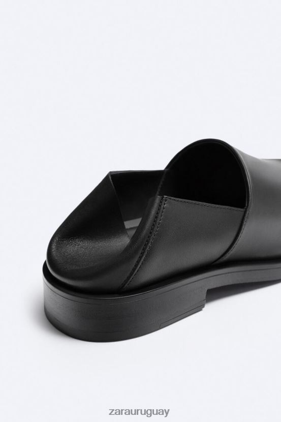 Zara mules de piel suave - edición limitada hombres H6RHL21264 negro calzado