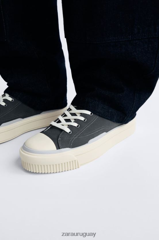 Zara zapatillas altas con suela gruesa hombres H6RHL21255 multicolor calzado