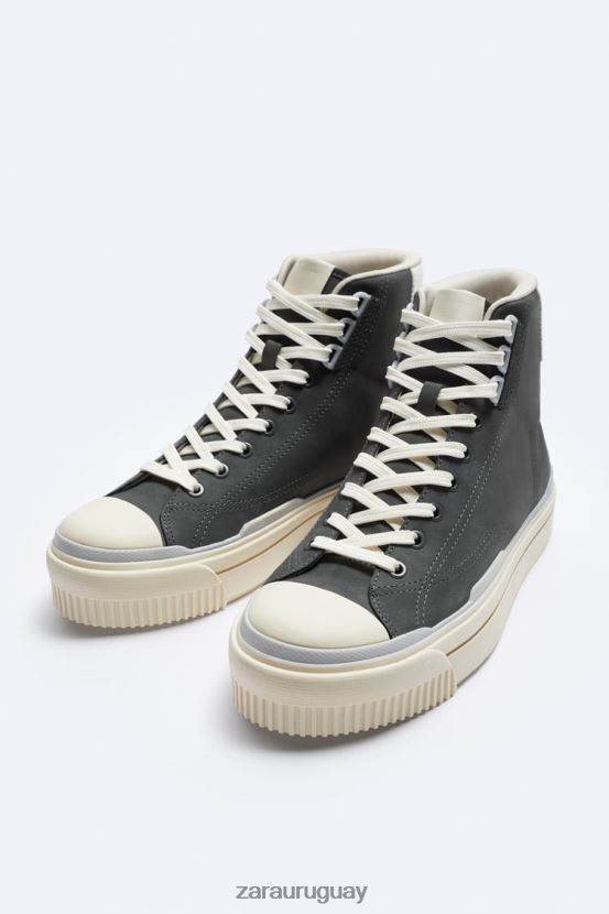Zara zapatillas altas con suela gruesa hombres H6RHL21255 multicolor calzado