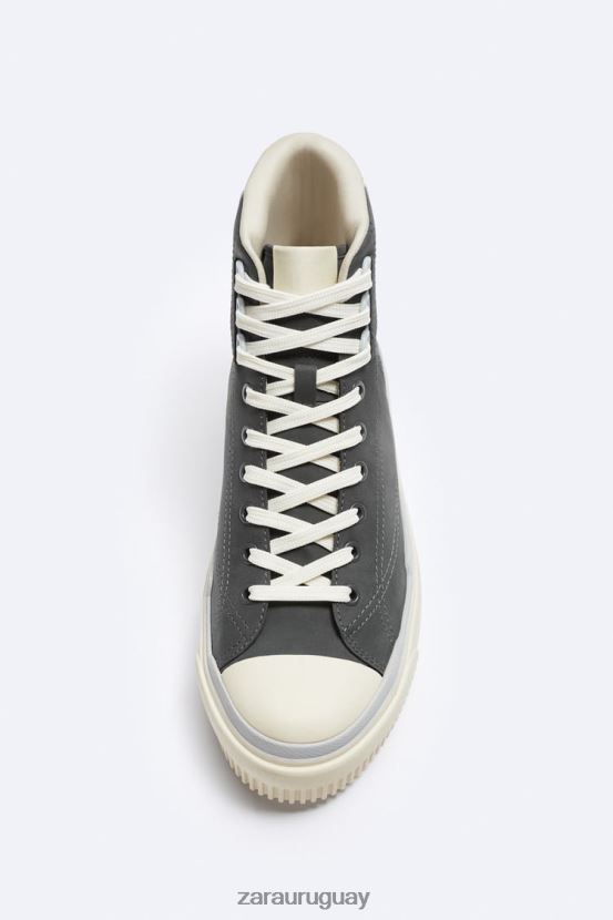 Zara zapatillas altas con suela gruesa hombres H6RHL21255 multicolor calzado