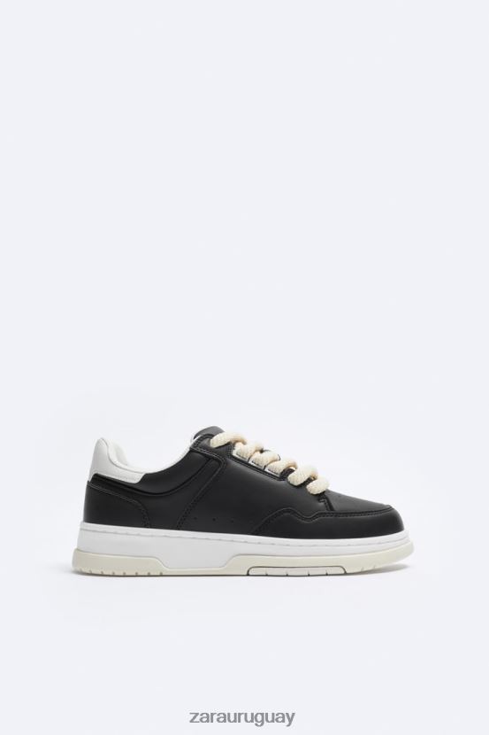 Zara zapatillas gruesas hombres H6RHL21265 negro calzado