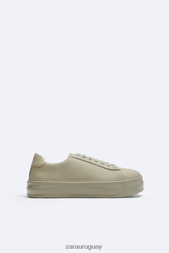 Zara zapatillas monocromáticas hombres H6RHL21268 verde calzado