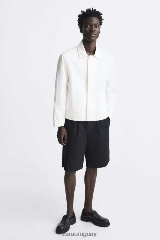 Zara zapatos de jaula de cuero hombres H6RHL21263 negro calzado