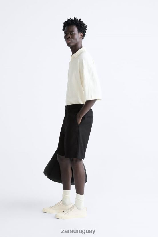 Zara polo texturizado hombres H6RHL21223 beige ropa