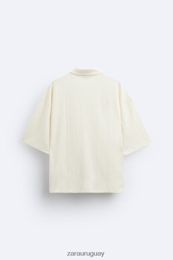 Zara polo texturizado hombres H6RHL21223 beige ropa