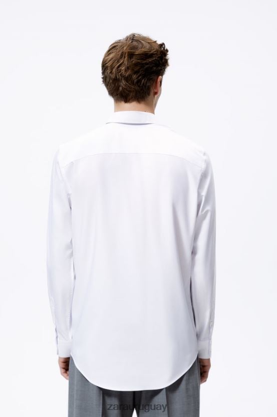 Zara camisa activa hombres H6RHL2999 blanco ropa