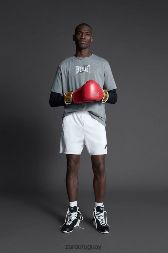 Zara camiseta de entrenamiento everlast hombres H6RHL21196 marga gris ropa
