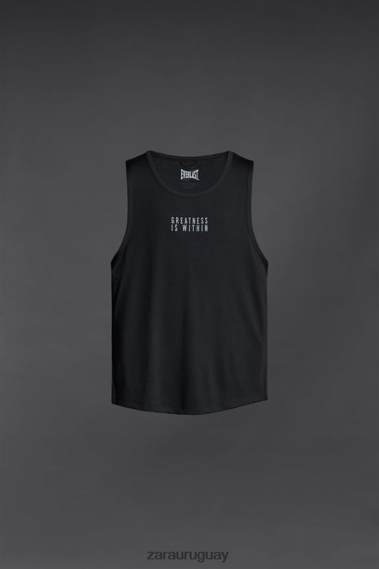 Zara camiseta sin mangas everlast hombres H6RHL21197 negro ropa