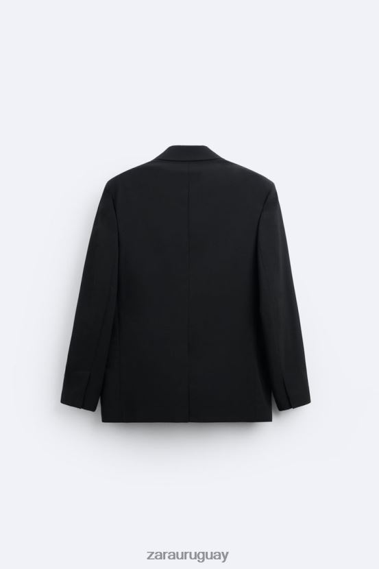 Zara Chaqueta traje 100% lana edición limitada hombres H6RHL21147 negro ropa