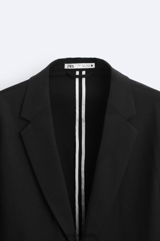 Zara blazer de sirsaca hombres H6RHL21168 negro ropa