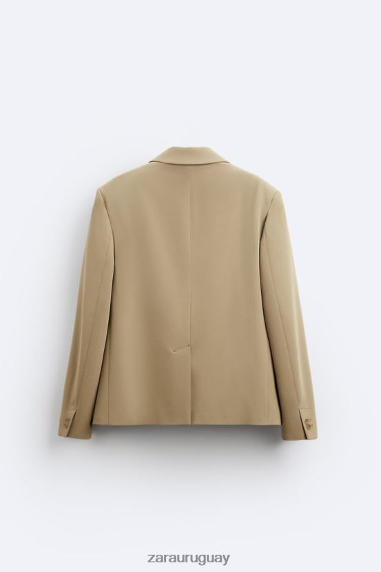 Zara chaqueta de bolsillo hombres H6RHL21158 bronceado suave ropa