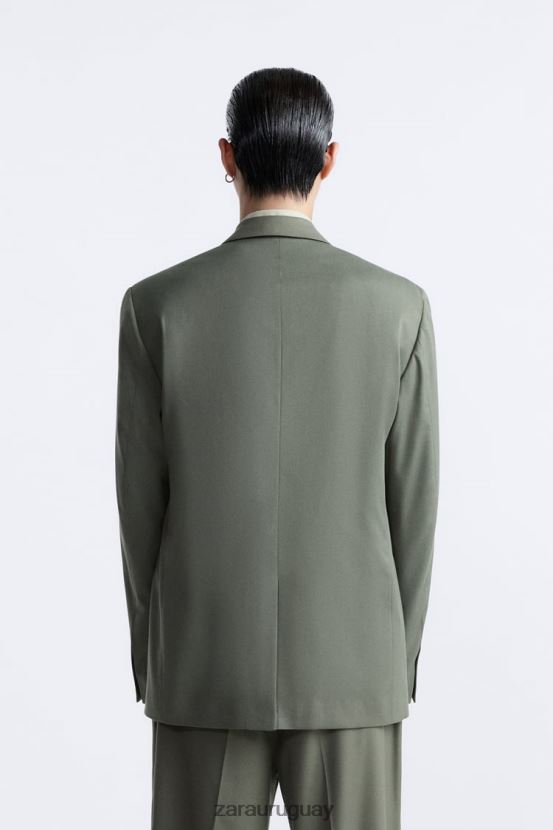 Zara chaqueta de traje hombres H6RHL21146 verde ropa