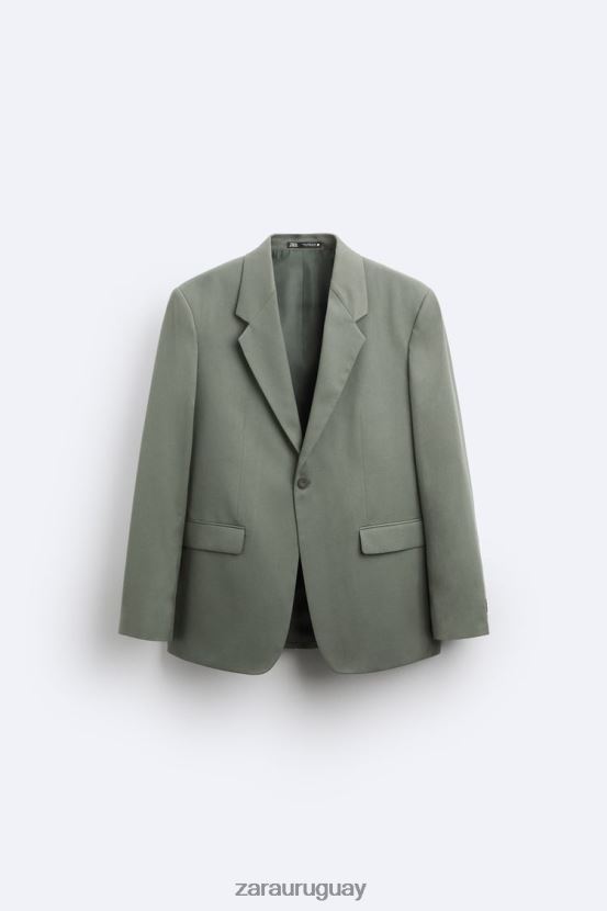 Zara chaqueta de traje hombres H6RHL21146 verde ropa