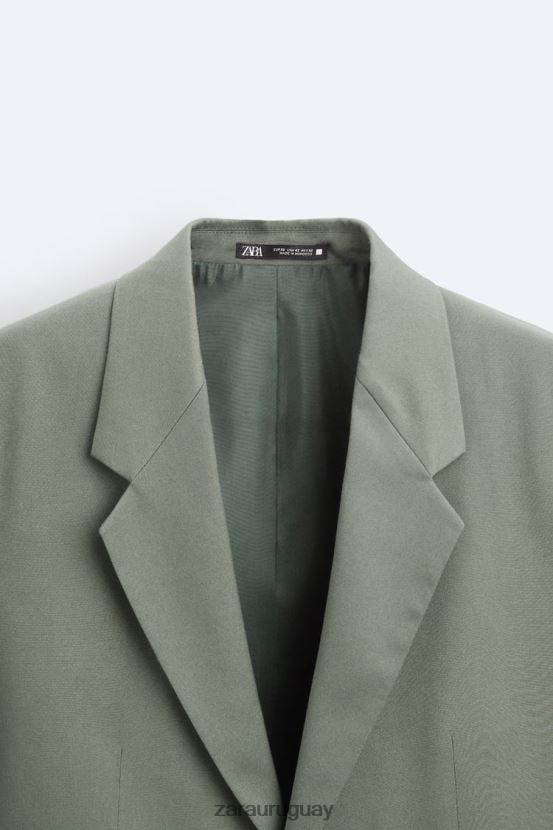 Zara chaqueta de traje hombres H6RHL21146 verde ropa