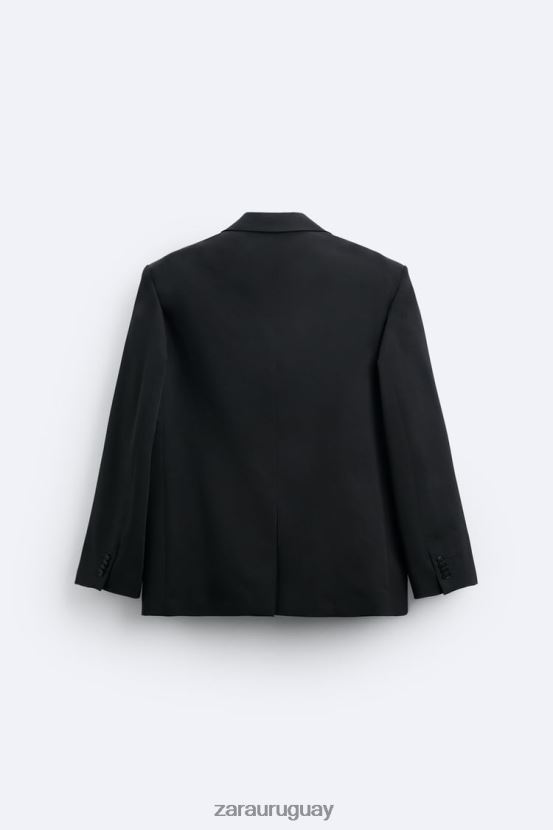 Zara chaqueta oversize de 100% lana hombres H6RHL21151 negro ropa