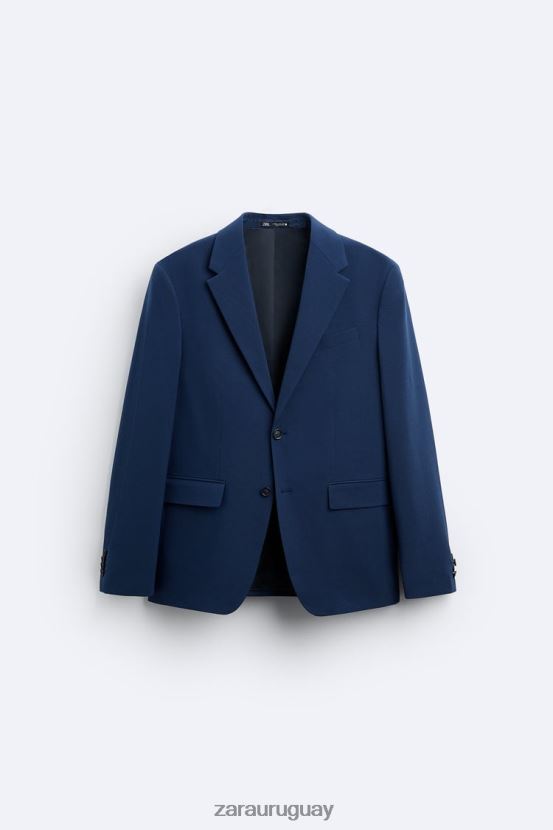 Zara traje de pata de gallo hombres H6RHL21165 azulado ropa
