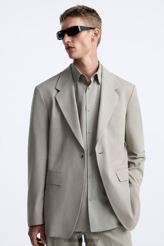 Zara traje relajado hombres H6RHL21161 visón ropa