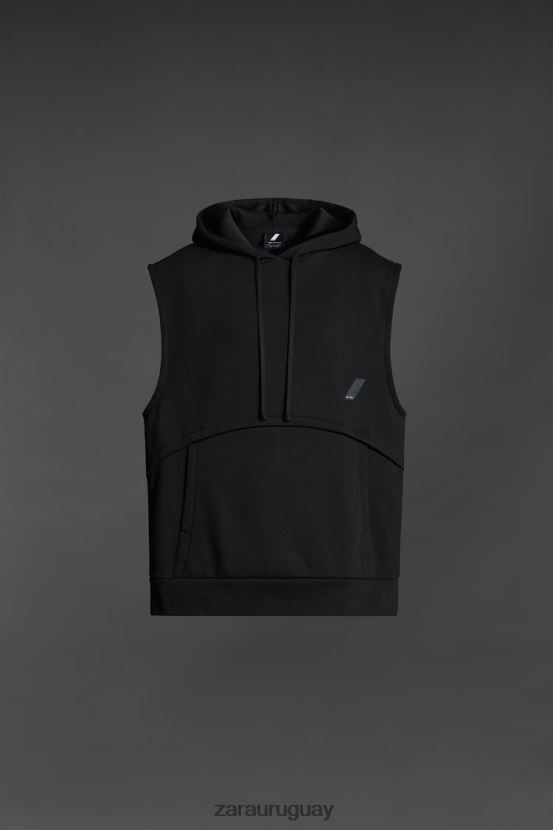 Zara sudadera de entrenamiento de boxeador hombres H6RHL21049 negro ropa