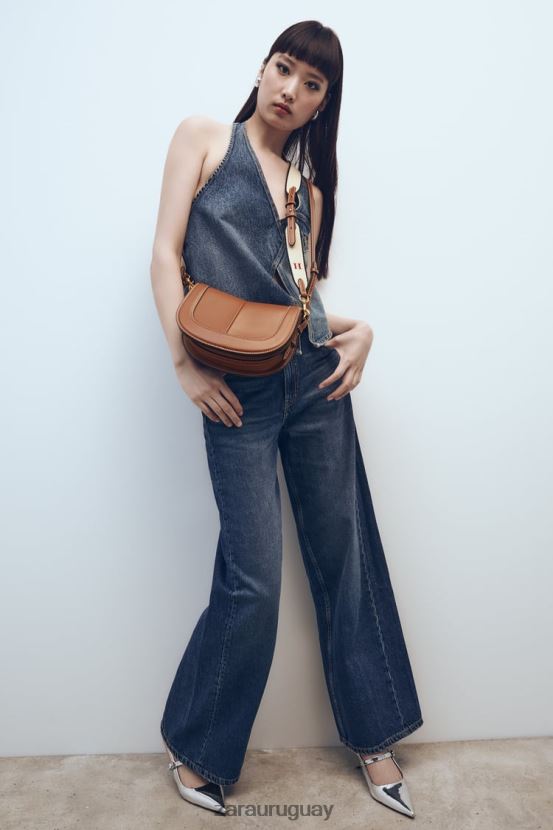 Zara bolsa crossbody con costuras mujer H6RHL2752 original accesorios