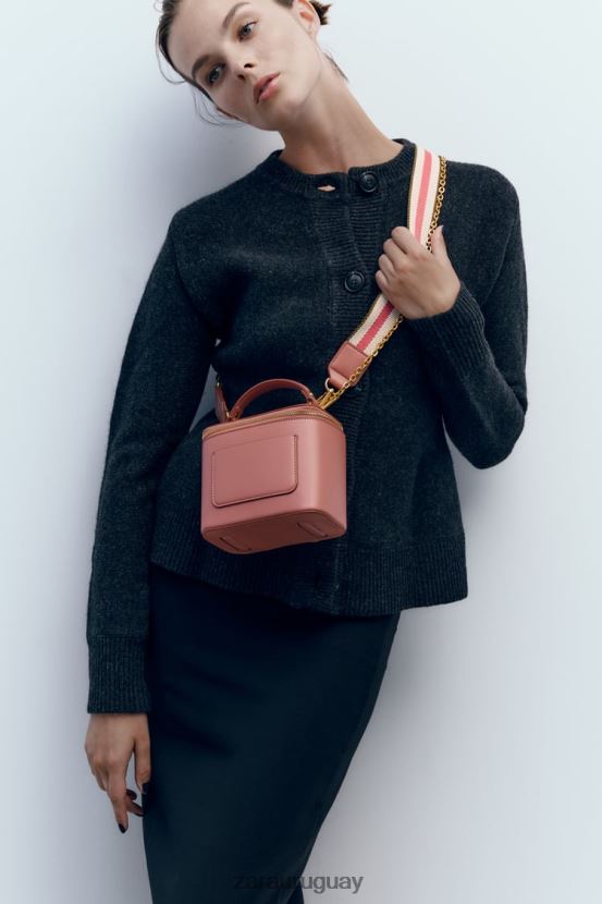 Zara bolso crossbody estructurado mujer H6RHL2741 rosa accesorios
